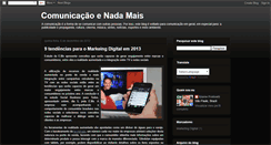 Desktop Screenshot of comunicacaoenadamais.blogspot.com