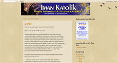 Desktop Screenshot of imankatolikgerejakatolikagamakatolik.blogspot.com