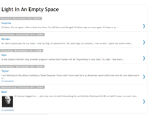 Tablet Screenshot of lightinanemptyspace.blogspot.com