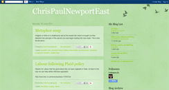 Desktop Screenshot of chrispaulnewporteast.blogspot.com