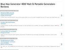 Tablet Screenshot of blue-max-generator-4000-watt.blogspot.com