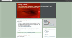 Desktop Screenshot of beingadonis.blogspot.com