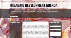 Desktop Screenshot of kibabaigdevelopmentagenda.blogspot.com