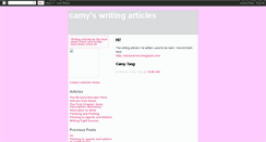 Desktop Screenshot of camys-articles.blogspot.com