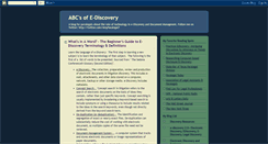 Desktop Screenshot of ediscoverybasics.blogspot.com