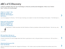Tablet Screenshot of ediscoverybasics.blogspot.com
