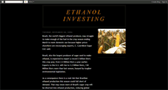 Desktop Screenshot of ethanol-investing.blogspot.com