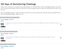 Tablet Screenshot of 365daysofdecluttering.blogspot.com