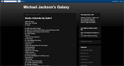 Desktop Screenshot of michaeljacksonsgalaxy.blogspot.com