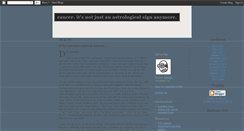 Desktop Screenshot of cancertalk.blogspot.com