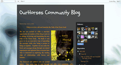 Desktop Screenshot of ourhorsescommunity.blogspot.com