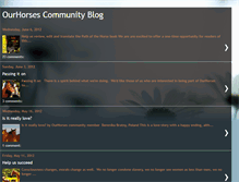 Tablet Screenshot of ourhorsescommunity.blogspot.com