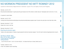 Tablet Screenshot of nomormonpresidentnomittromney2012.blogspot.com