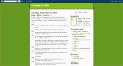 Desktop Screenshot of comingtofaith.blogspot.com