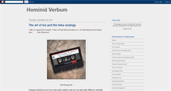 Desktop Screenshot of hominidverbum.blogspot.com