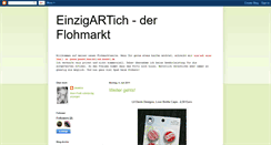Desktop Screenshot of einzigartich-derflohmarkt.blogspot.com