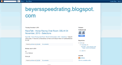 Desktop Screenshot of beyersspeedrating.blogspot.com