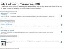 Tablet Screenshot of leftitbutloveit.blogspot.com