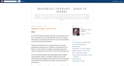 Desktop Screenshot of magnetictherapydoesitwork.blogspot.com