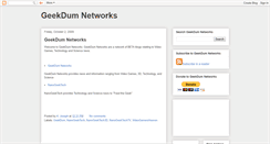 Desktop Screenshot of geekdum.blogspot.com