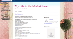 Desktop Screenshot of mylifeinthemodestlane.blogspot.com