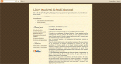 Desktop Screenshot of liberi-quaderni-di-studi-muratori.blogspot.com