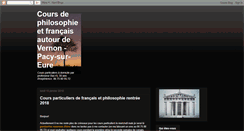 Desktop Screenshot of cours-philo-fr-vernon.blogspot.com