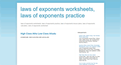 Desktop Screenshot of lawsofexponentsworksheets.blogspot.com