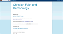 Desktop Screenshot of christianfaithanddemonology.blogspot.com