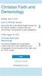 Mobile Screenshot of christianfaithanddemonology.blogspot.com