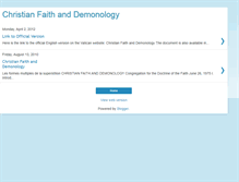 Tablet Screenshot of christianfaithanddemonology.blogspot.com