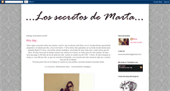 Desktop Screenshot of lossecretosdemarta.blogspot.com