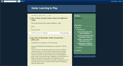 Desktop Screenshot of guitarlearningtoplay.blogspot.com