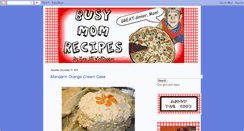 Desktop Screenshot of busymomrecipes1.blogspot.com