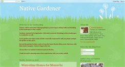 Desktop Screenshot of nativegardener.blogspot.com