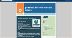 Desktop Screenshot of portafoliodeserviciosbancoagrario.blogspot.com