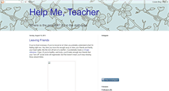 Desktop Screenshot of helpmeteacher.blogspot.com