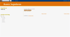Desktop Screenshot of buscojugadores.blogspot.com