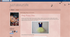 Desktop Screenshot of justaboutourlife.blogspot.com