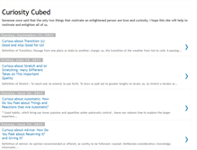Tablet Screenshot of curiositycubed.blogspot.com