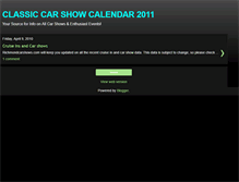 Tablet Screenshot of carshowcalendar.blogspot.com