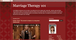 Desktop Screenshot of marriagetherapy101.blogspot.com