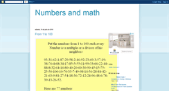 Desktop Screenshot of numbersandmath.blogspot.com