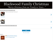 Tablet Screenshot of blackwoodfamilychristmas.blogspot.com