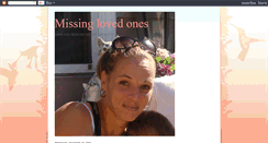 Desktop Screenshot of missinglovedones.blogspot.com