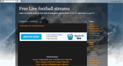Desktop Screenshot of freelivefootballstreams.blogspot.com
