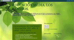 Desktop Screenshot of educacionmedialoscaminos.blogspot.com