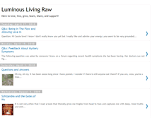 Tablet Screenshot of luminouslivingraw.blogspot.com
