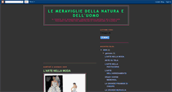 Desktop Screenshot of lemeravigliedellanaturaedelluomo.blogspot.com