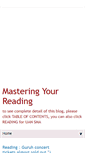 Mobile Screenshot of mastering-reading.blogspot.com